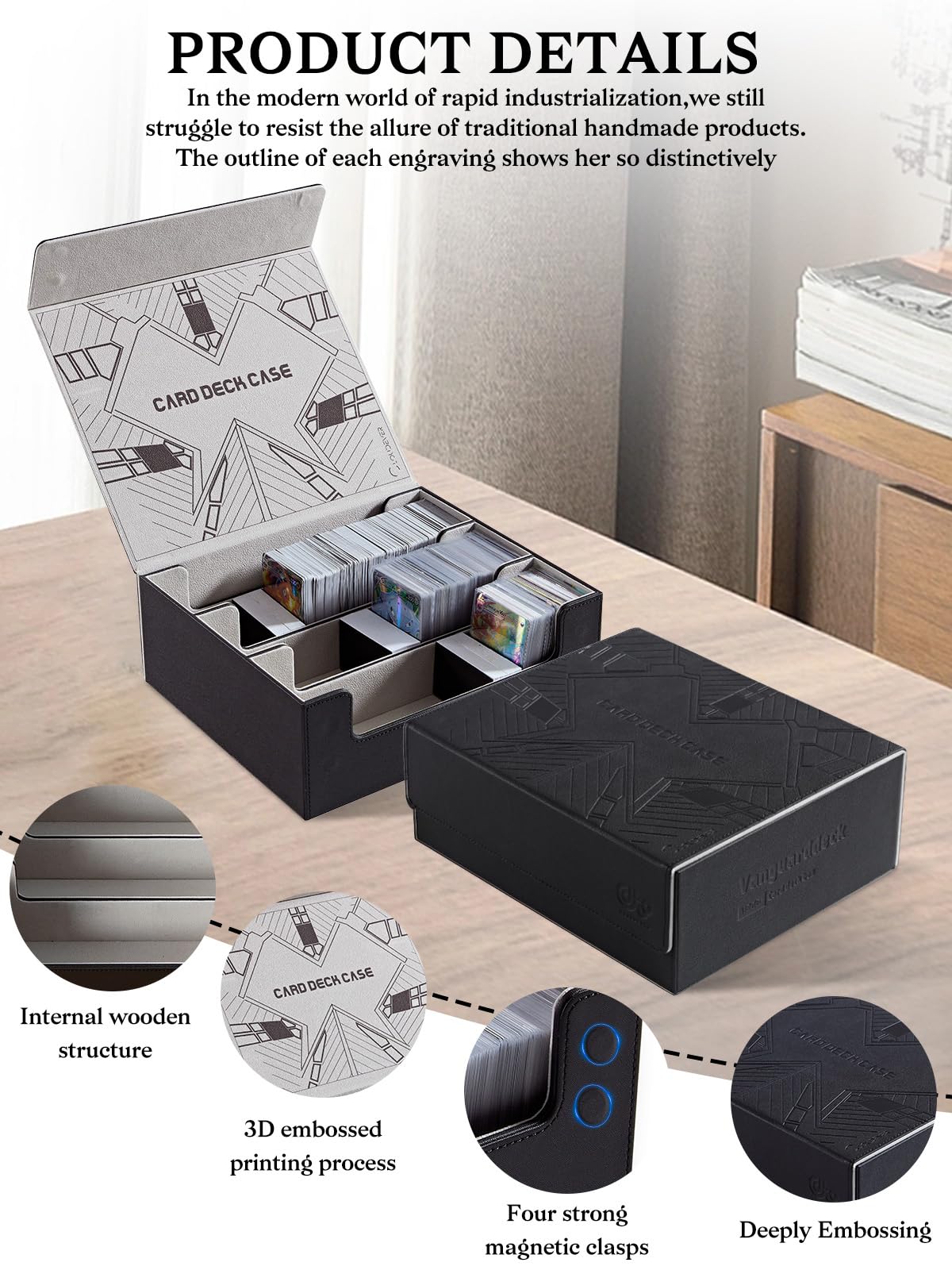 Amazon.com: cloudever 1800+ Card Deck Storage Boxes, Magnetic